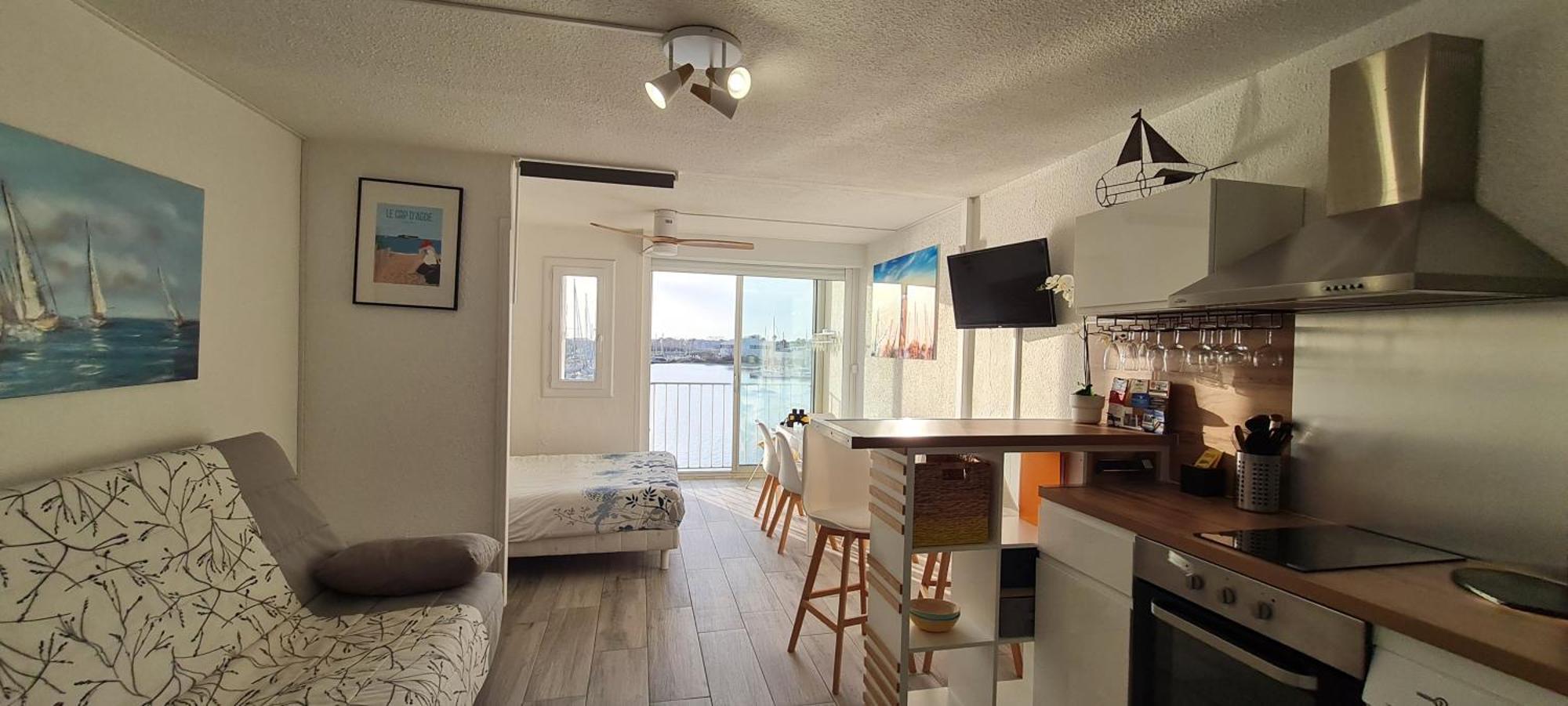 Appartement Vue Exceptionnelle Sur La Mer, Piscine, Parking Prive - Sur L'Ile Des Pecheurs 阿格德 外观 照片